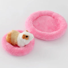 Hamster Bed Round Shape Keep Warm Sleeping Bed Hedgehog Chinchilla Rabbit Small Animal Nest Cage Accessories