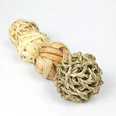 7CM Chewing Braided Ball Guinea Pig Rabbit Hamster Small Animal Play Pet Interactive Chew Toy Natural Grass Ball New