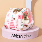 Cozy Pet Nest Cozy Cartoon Patterned Hamster Nest Spacious Hideout for Small Ideal Guinea Pig Bed House for Rabbits Chinchillas