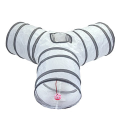 Pet Cat Tunnel Toys Foldable White Pet Cat Kitty Training Interactive Fun Toy For Cats Rabbit Animal Play Tunnel Tube