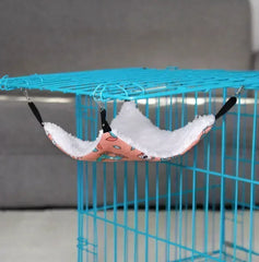 Pets Hammock Cotton Hamster Mouse Hanging Bed Small Pet Hamster Rabbit Double Layer Warm Sleep Nests Hanging Hammock Supplies
