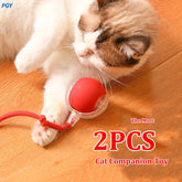 1/2PCS Smart Cat Toys Automatic Rolling Ball Fake Tail Rechargeable Electric Pet Interactive Toy Dog Cat Training Imitate Mouse