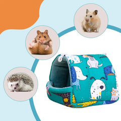 Cozy Pet Nest Cozy Cartoon Patterned Hamster Nest Spacious Hideout for Small Ideal Guinea Pig Bed House for Rabbits Chinchillas