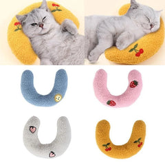 Cat Pillow Pet Cat Dog Sleeping Pillow Soft U-shaped Pillow Cat Toy Pet Toys Pet Supplies аксесуари для котів