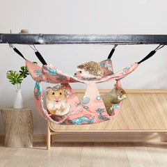 Pets Hammock Cotton Hamster Mouse Hanging Bed Small Pet Hamster Rabbit Double Layer Warm Sleep Nests Hanging Hammock Supplies