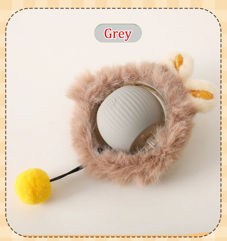 1/2PCS Smart Cat Toys Automatic Rolling Ball Fake Tail Rechargeable Electric Pet Interactive Toy Dog Cat Training Imitate Mouse