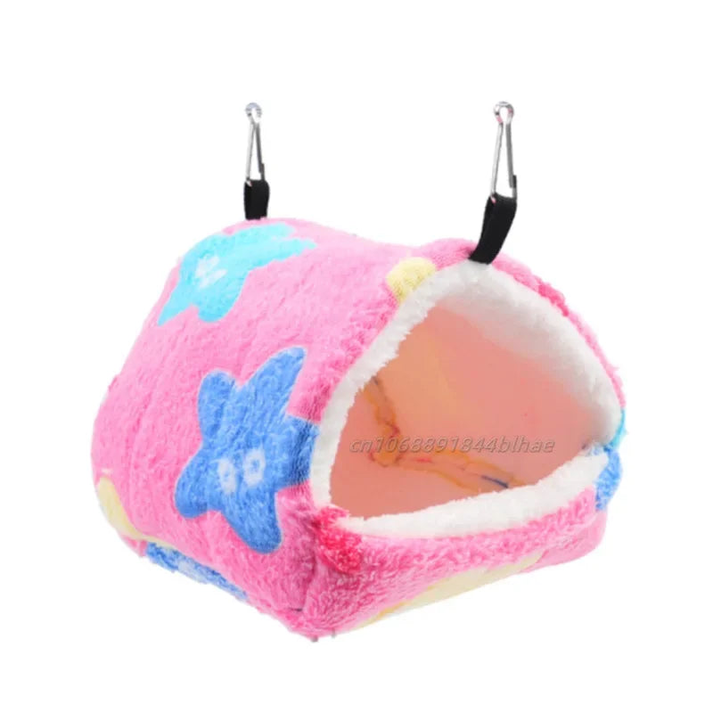 Cute Hamster House Winter Thickening Warm Soft Beds New Bread Small Animal Nest for Hamster Hedgehog Rabbit Pet Accessories 2024