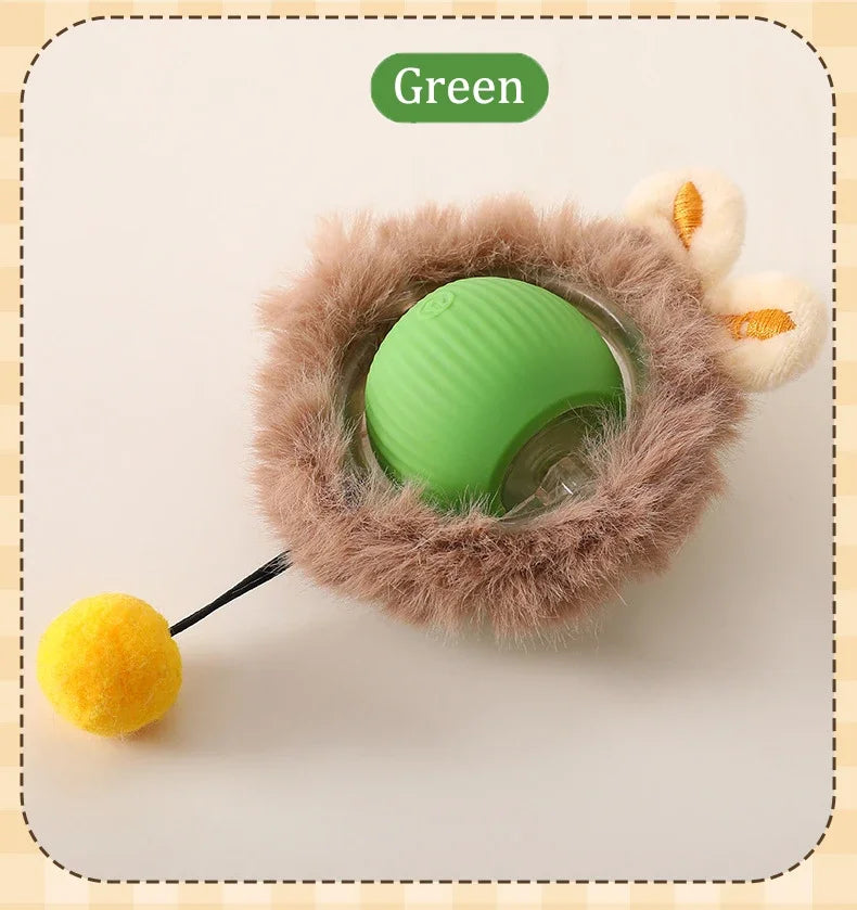 1/2PCS Smart Cat Toys Automatic Rolling Ball Fake Tail Rechargeable Electric Pet Interactive Toy Dog Cat Training Imitate Mouse